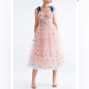 Lirika Matoshi Pink Sky Midi Dress